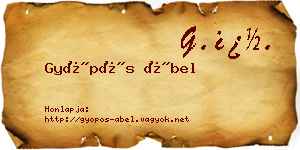 Gyöpös Ábel névjegykártya