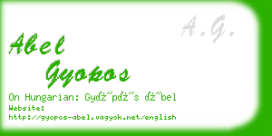 abel gyopos business card